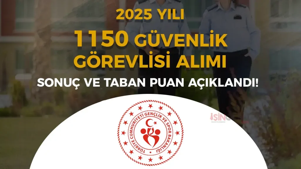 GSB 1150 Güvenlik Görevlisi Alımı Sonuçları ve Taban KPSS Açıklandı!