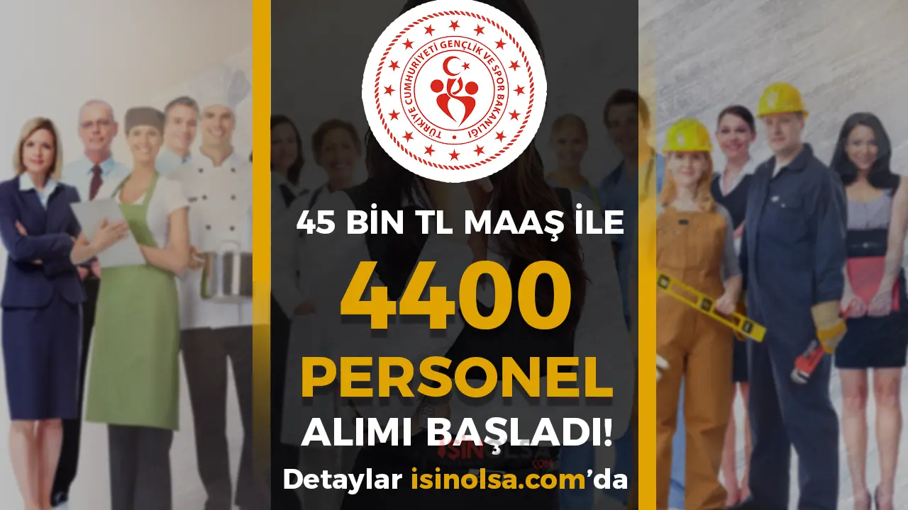 GSB 4400 Personel Alımı İlanı 2025! En Az 45 Bin TL Maaş