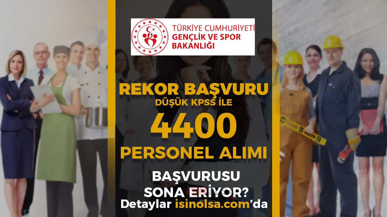GSB 4400 Personel Alımı Sona Eriyor! Rekor Başvuru ve Düşük KPSS Puanı Sürprizi