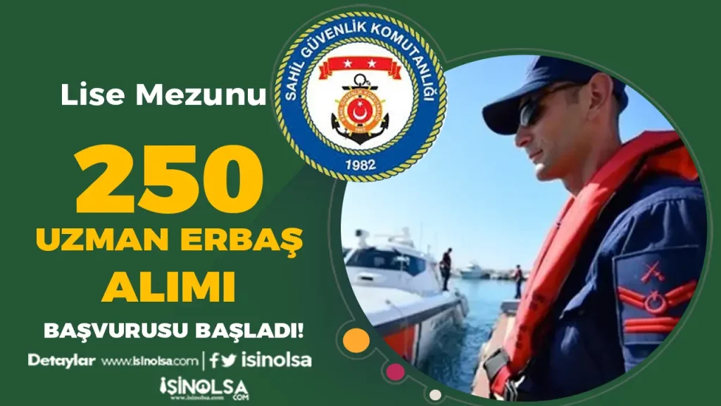 Sahil Güvenlik 250 Uzman Erbaş Alımı Başvurusu Başladı!
