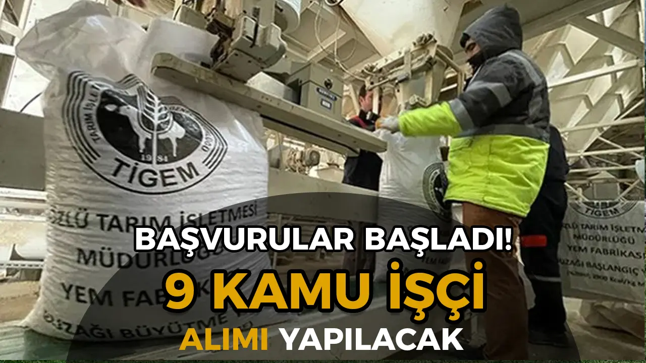 TİGEM Engelli 9 Kamu İşçi Alımı Başvurusu Başladı!