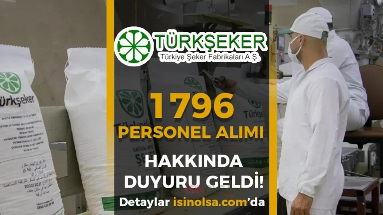 TURKSEKER 1796 Personel Alimi Hakkinda Duyuru Yayimladi