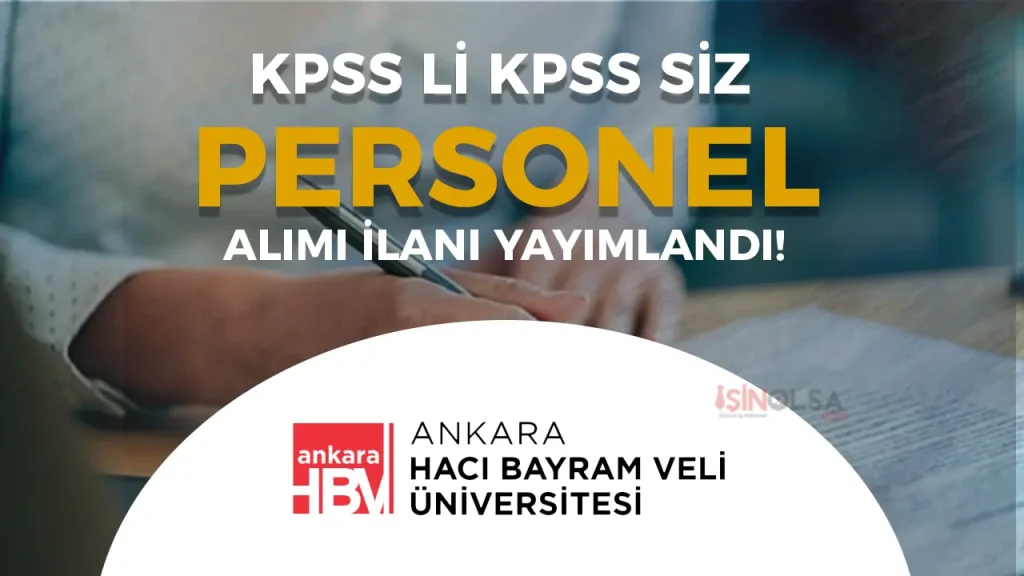 Ankara Haci Bayram Veli Universitesi KPSS li KPSS siz Sozlesmeli Personel Alacak