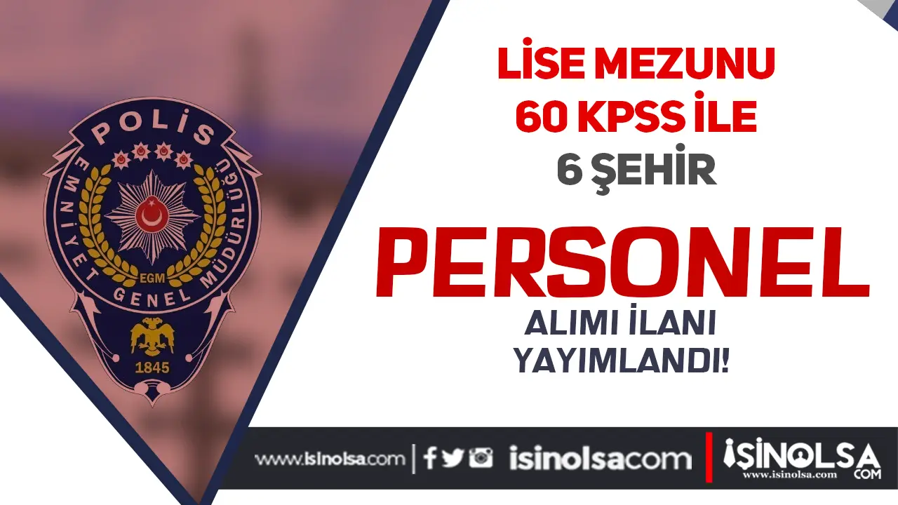 EGM Lise Mezunu 9 Teknisyen ( Berber ) Alımı İlanı Yayımladı!
