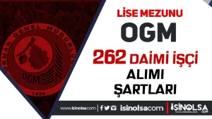 OGM 262 Daimi İşçi Alımı Yapacak! ( Engelli ve Eski Hükümlü )