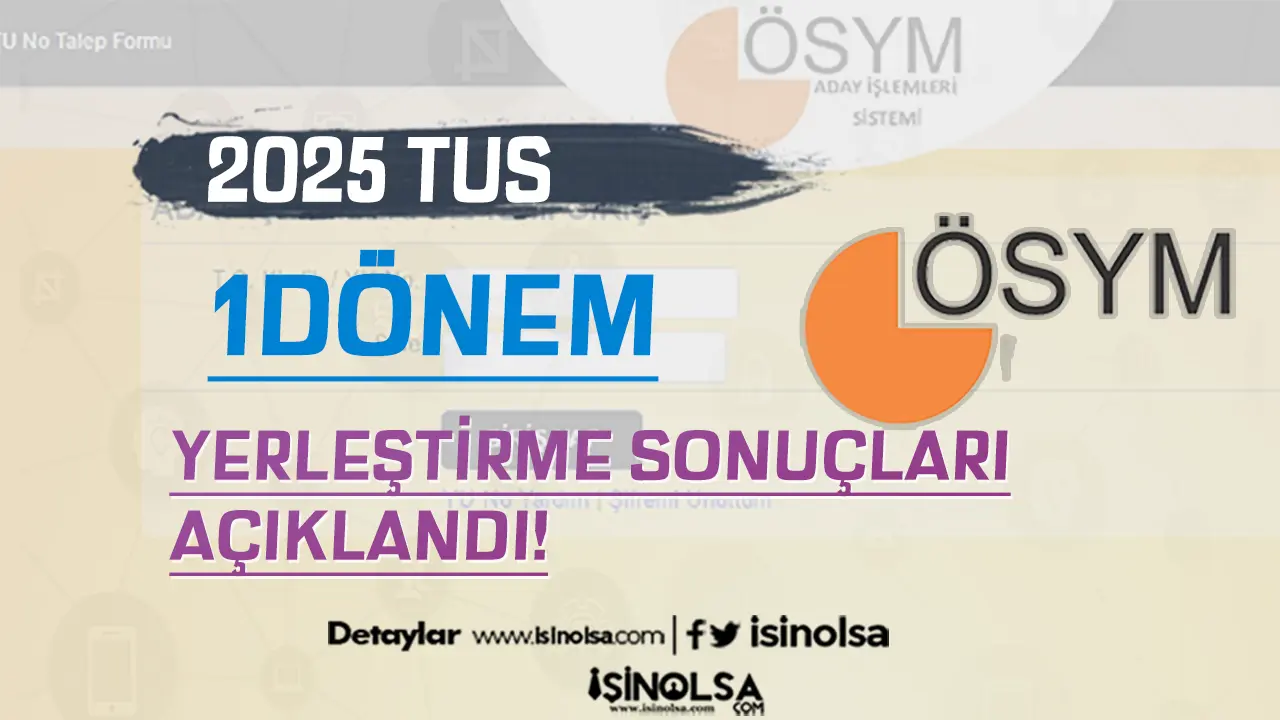 ÖSYM: 2025 TUS 1. Dönem Uzmanlık Dalı Değişikliği Yerleştirme Sonuçları Açıklandı