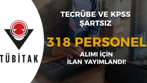 TÜBİTAK 318 Personel Alımı: 8 Birim Kontenjan Dağılımı