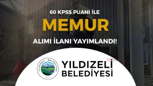 Yıldızeli Belediyesi İtfaiye Eri ve Mühendis Alımı Yapacak!