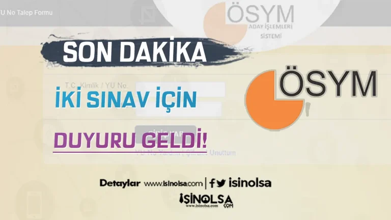 e YDS 202510 Ingilizce 2025 HMGS2 ve 2025 IYOS Sinavlari Hakkinda Duyuru Geldi