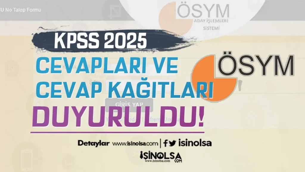 2025 KPSS Sonuçları Sonrası Cevapları ve Cevap Kağıtları Yayımlandı! 1 2025 KPSS Sonuclari Cevaplari ve Cevap Kagitlari Yayimlandi