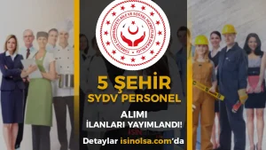 ASHB 5 Şehir İçin SYDV Personel Alımı Kasım İlanları Yayımlandı!