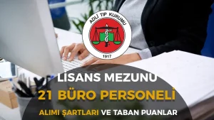 ATK 21 Büro Personeli Şartları ve Taban Puanları Nedir? (İl İl Kadro Dağılımı)