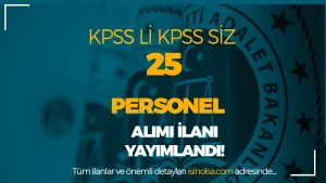 Adalet Bakanlığı 25 Sözleşmeli Personel Alacak! KPSS li KPSS Siz
