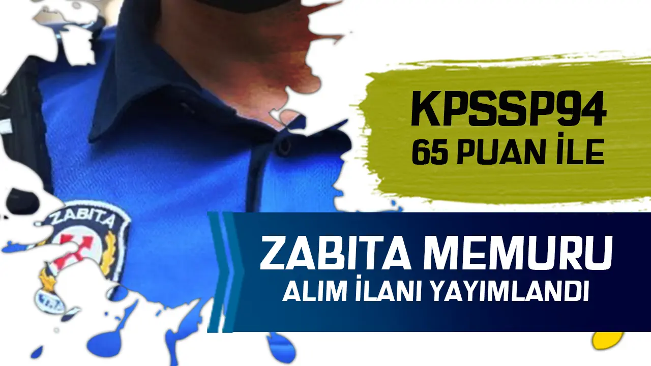 Belediye P94 Puan İle Zabıta Memuru Alacak! ( Damal Belediyesi )