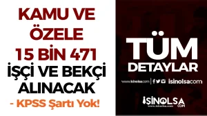 İŞKUR İle Kamu ve Özele 15 Bin 471 İşçi Alımı ve Özel Bekçi İlanları Yayımlandı