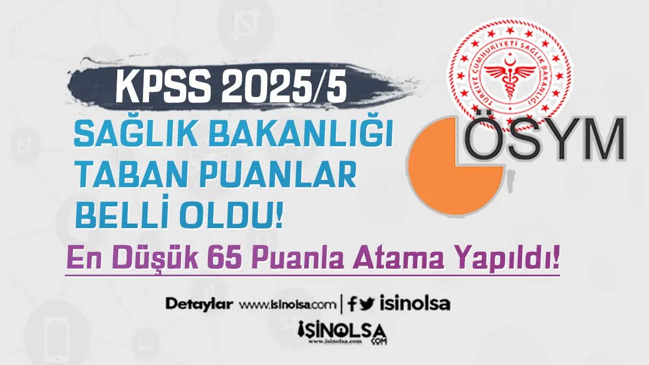 KPSS 2025/5 Sağlık Bakanlığı Taban Puanları Açıklandı! En Düşük Puan 65 Oldu