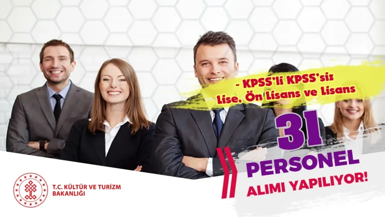 Kültür Bakanlığı YTB ve TGA 31 Personel Alımı Devam Ediyor