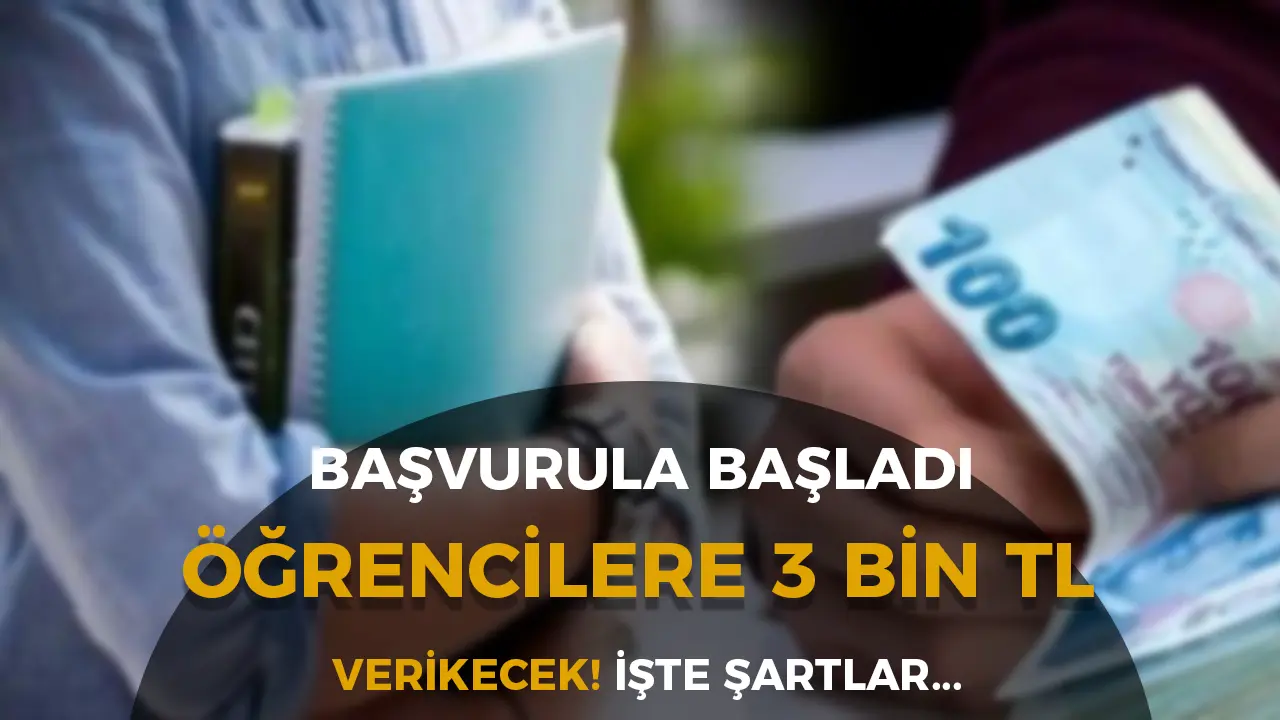 Öğrencilere 3 Bin TL Burs Başvurusu Bugün Başladı