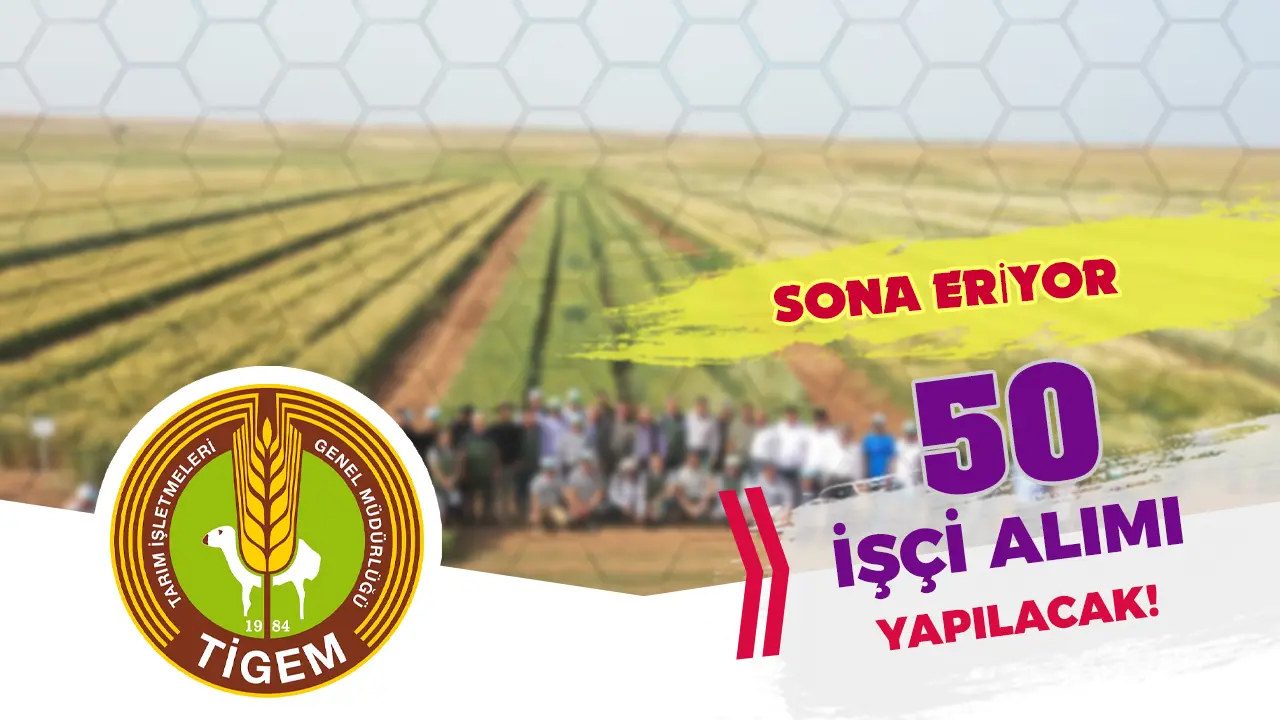 TİGEM 50 Kamu İşçi Alımı Başvurusu Sona Eriyor! Kura Ne Zaman?