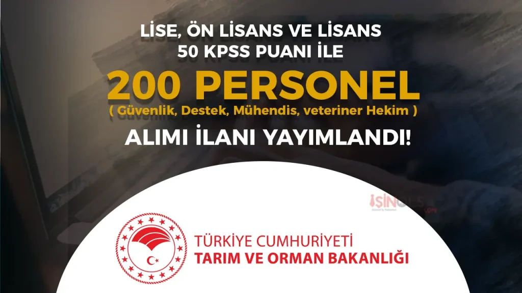 Tarım Bakanlığı 200 Sözleşmeli Personel Alımı İlanı 2025 1 Tarım Bakanlığı 200 Sözleşmeli Personel Alımı İlanı 2025