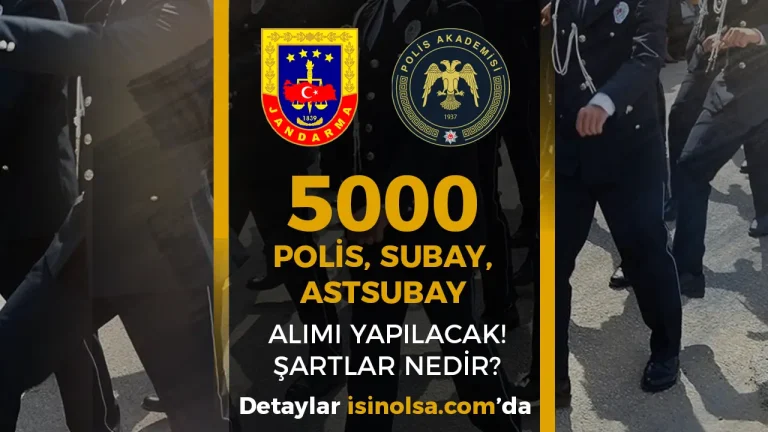 2026 Yılı YKS İle 5000 Polis, Subay ve Astsubay Alınacak! ( PMYO, JAMYO, JSGA )