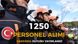 AFAD 1250 Arama Kurtarma Personeli Alımı Hakkında Duyuru Geldi!