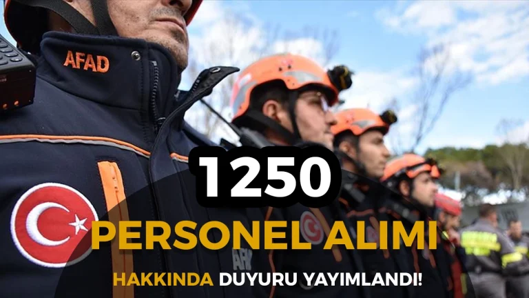 AFAD 1250 Arama Kurtarma Personeli Alımı Hakkında Duyuru Geldi!