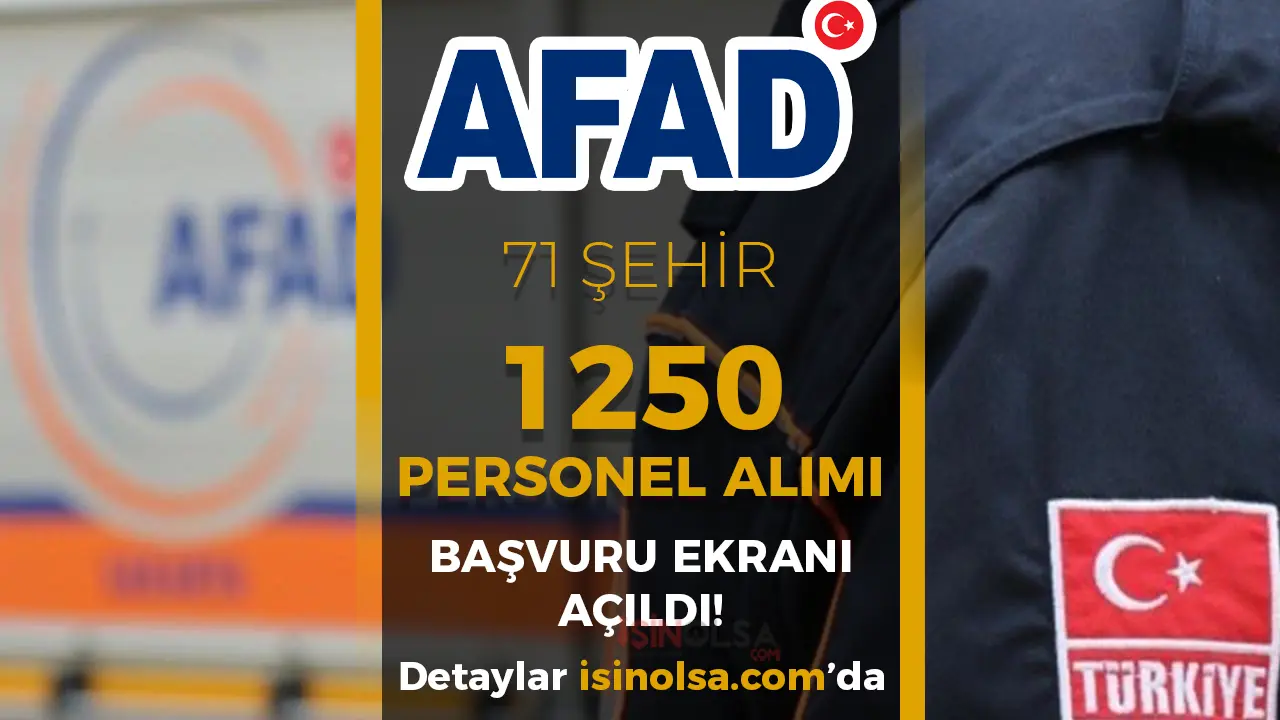 AFAD 1250 Personel Alımı Başladı! e-Devlet Başvuru Nasıl Yapılacak! Görsel Anlatım