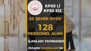 ASHB 20 Şehir İçin 128 SYDV Personel Alımı Aralık İlanları Yayımlandı! KPSS li KPSS siz