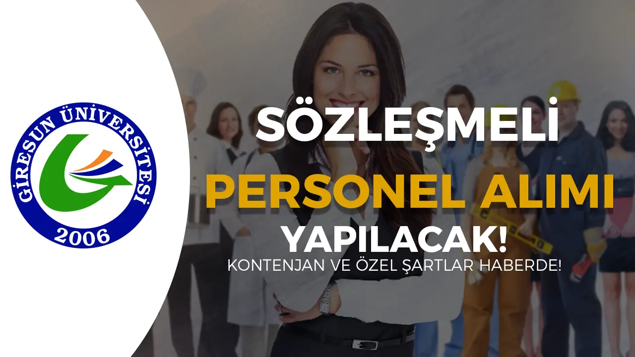 Giresun Üniversitesi 12 Personel Alımı Yapacak!