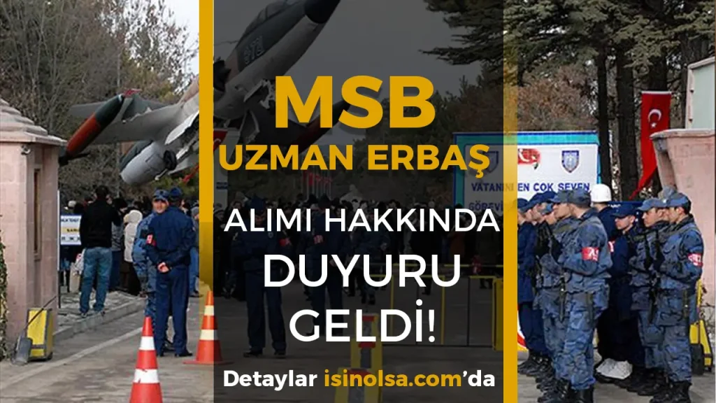 Hava Kuvvetleri Komutanlığı Uzman Erbaş Kesin Kayıt ve Eğitim Detayları Açıklandı! (2025/2 ve 2024/3 Dönem) 1 Hava Kuvvetleri Komutanlığı Uzman Erbaş Kesin Kayıt ve Eğitim Detayları Açıklandı! (2025/2 ve 2024/3 Dönem)