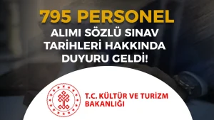 Kültür Bakanlığı 795 Personel Alımı Sınav Tarihleri Açıklandı!
