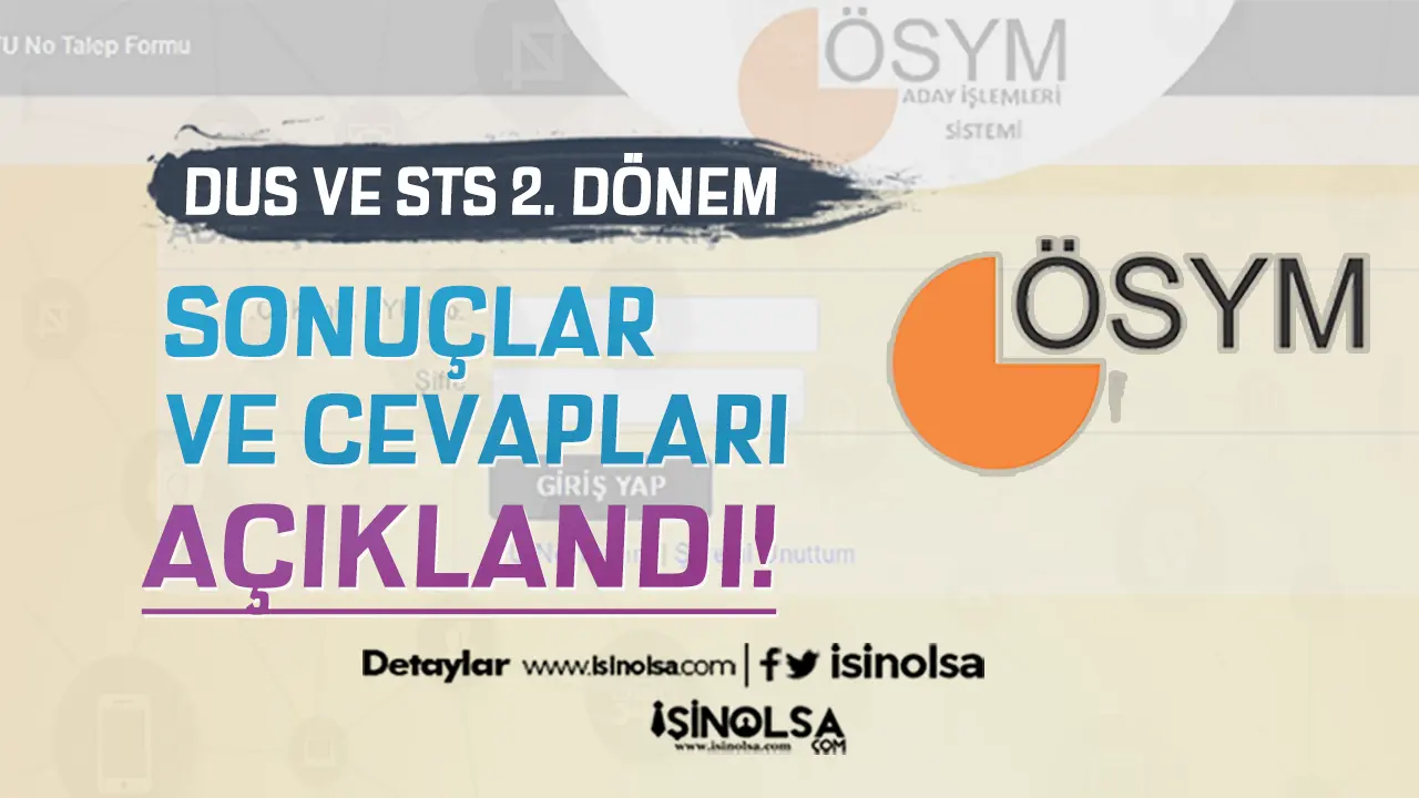 ÖSYM 2025-DUS ve 2025-STS Diş Hekimliği 2. Dönem Sonuç ve Cevap Anahtarını Açıkladı!
