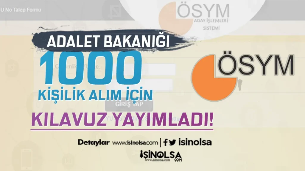 ÖSYM: Adalet Bakanlığı 1000 Hakim ve Savcı Alımı Başladı!