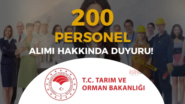 Tarım Bakanlığı 200 Kamu Personeli Alımı Sonuçları ve İstenen Belgeler Açıklandı!