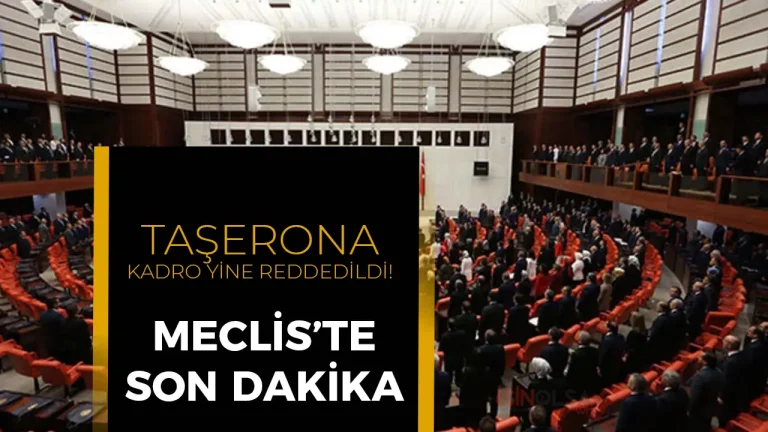 Taserona Kadro Yine Reddedildi TBMMde Son Dakika