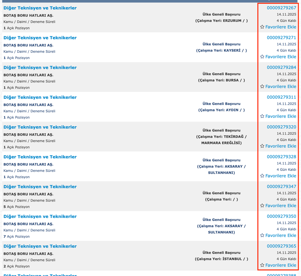 BOTAŞ 223 Kamu Personeli Alımı İŞKUR Başvurusunda Son Gün! 12 image 103