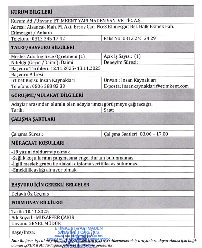 ABB BUGSAŞ, ETİMKENT ve Metropol 251 İşçi Personel Alımı Yapıyor 4 image 119