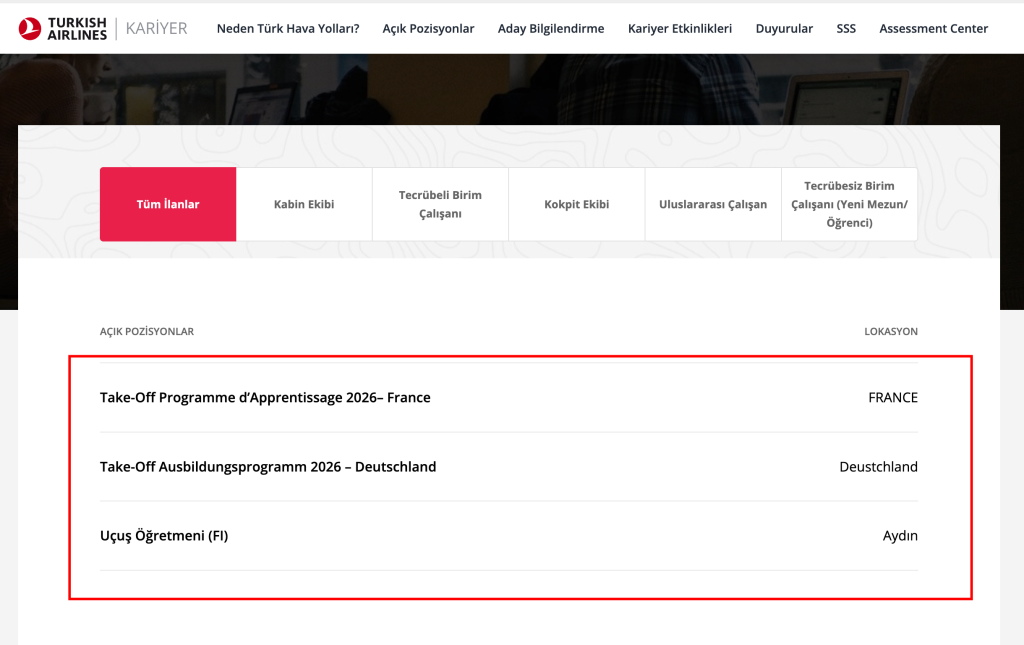 THY 2026 Yılı Personel Alımı Güncel İlanları Yayımlandı! 2 image 353