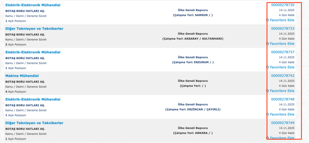 BOTAŞ 223 Kamu Personeli Alımı İŞKUR Başvurusunda Son Gün! 7 image 98