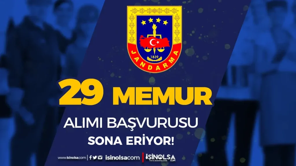 Jandarma 29 Memur Alımı Başvurusu Sona Eriyor 7 jandarma memur alimi
