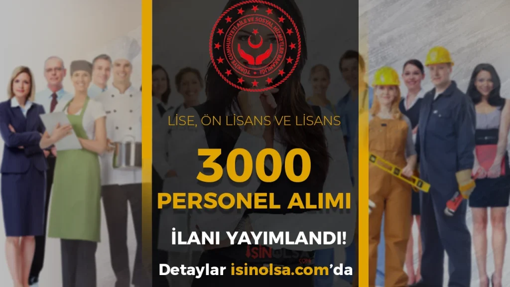 AILE BAKANLIGI 3 BIN PEROSMEL ALIMI ILANI