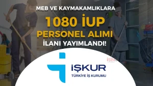 Aralık Ayı Kamuya 1080 İUP Personel Alınıyor! ( MEB ve Kaymakamlıklar)
