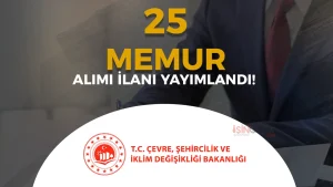 Çevre Bakanlığı 25 Memur Alımı 2026( Uzman Yardımcısı )