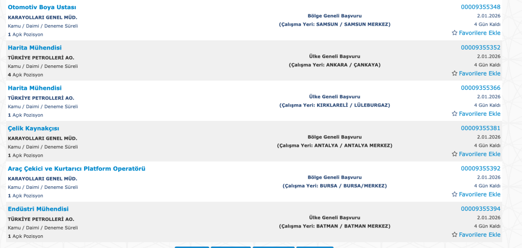 KGM 175 Sürekli İşçi Alımı Yapacak! Başvuru İŞKUR Başladı! 9 Ekran Resmi 2026 12 29 00.34.32