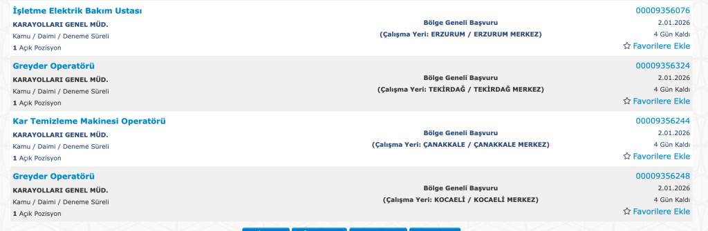 KGM 175 Sürekli İşçi Alımı Yapacak! Başvuru İŞKUR Başladı! 11 Ekran Resmi 2026 12 29 00.34.56