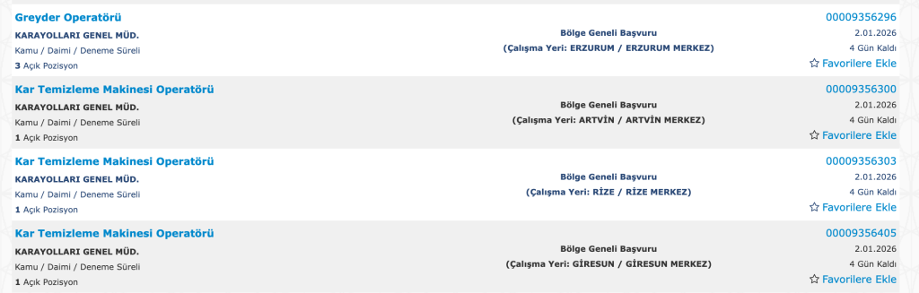 KGM 175 Sürekli İşçi Alımı Yapacak! Başvuru İŞKUR Başladı! 13 Ekran Resmi 2026 12 29 00.35.13