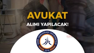 İzmir Demokrasi Üniversitesi 3 Sözleşmeli Avukat Alacak!