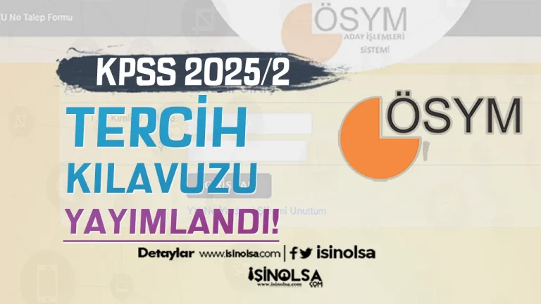 KPSS 2025/2 Tercih Kılavuzu Nitelik Kodları ve Kontenjanlar Yayımlandı!