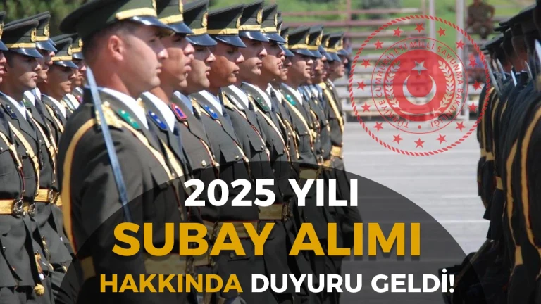 MSB 2025 yılı Sözleşmeli / Muvazzaf Subay Alımı Hakkında Duyuru Geldi!